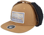 Logo Khaki/Navy Canvas Caramel/Black Earflap