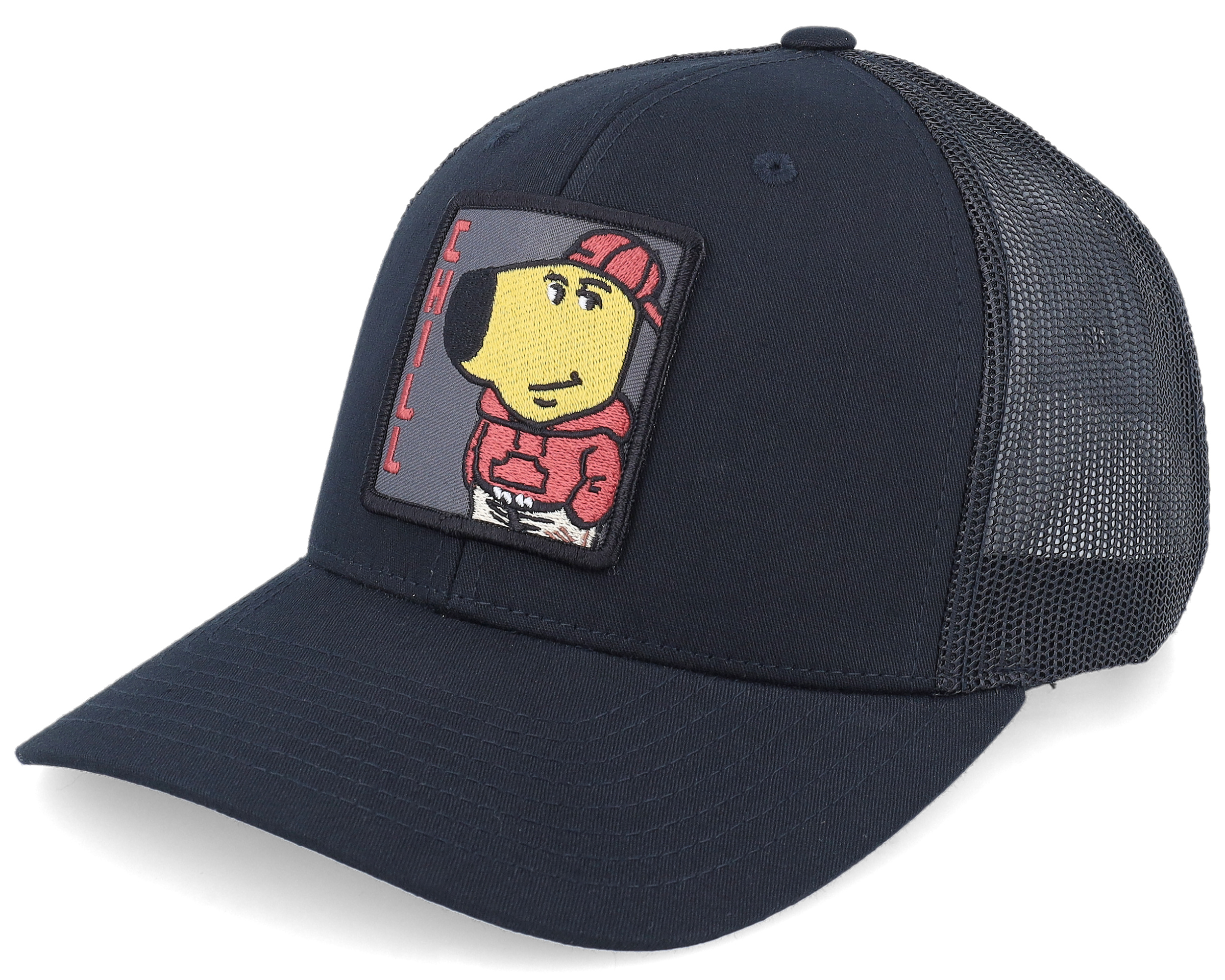 Cool Chill Guy Black Trucker | Hatstoreworld.com