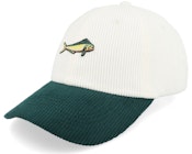Tiny Mahi Mahi Corduroy White/Dark Forest Dad Cap