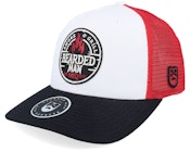 Smoke Grill Bbq Logo Blk White/Scarlet Trucker