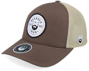 Beard Logo R Retro Brown/Khaki A-frame Trucker