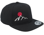 Kids Sun & Mountain Black Snapback