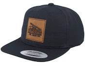 Kids Fire Truck Engraved Patch Black Snapback