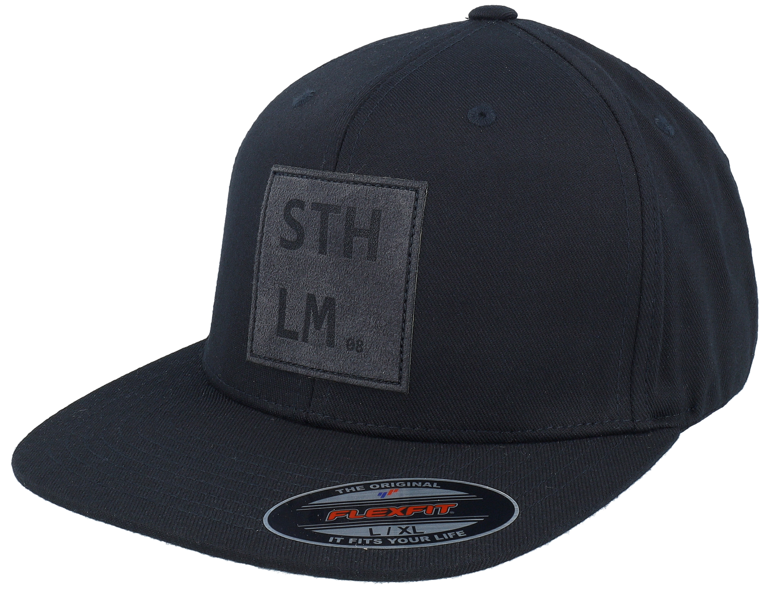 Sthlm Chemical Formula Engraved Black Flat Brim Fitted