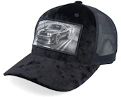 Modern Muscle Car Miami Vibes Patch Velvet Black A-Frame Trucker