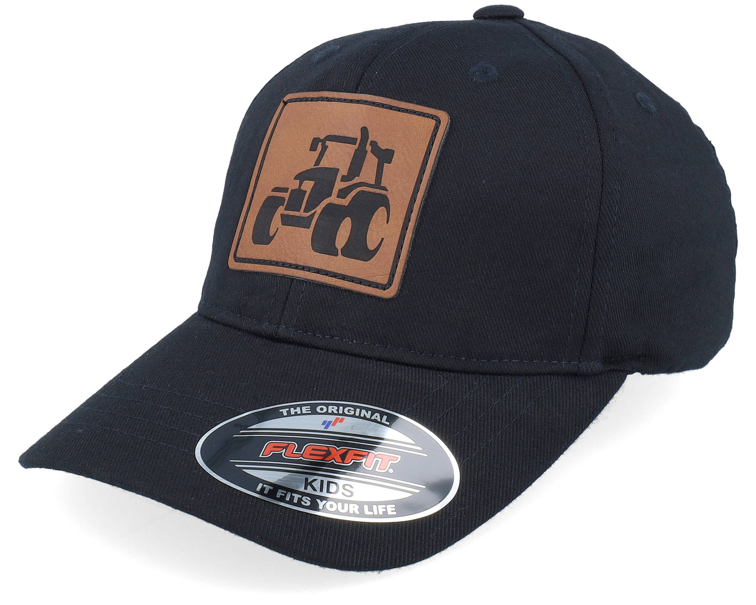 Kids Tractor Engraved Box Patch Black Flexfit