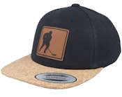 Kids Ice Hockey Engraved Cork/Black Snapback
