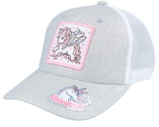 Kids Flying Unicorn Patch Silver Glitter/White Trucker