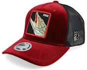 Pike Box Velvet Red/Black A-frame Trucker