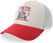 Tokyo Sushi Delivery Stone/Red A-frame Trucker