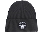 Beard Logo R Charcoal Oversized Cuff Beanie