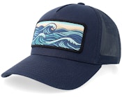 Wave Wide Patch Navy A-frame Trucker