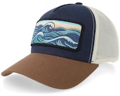 Wave Wide Patch Navy/Khaki Trucker