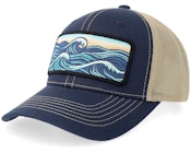 Wave Wide Patch Navy/Stone Trucker