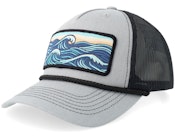 Wave Wide Rope Heather Grey/Black A-frame Trucker