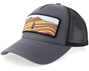Desert Adventure Wide Patch Charcoal/Black Trucker