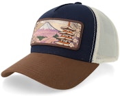 Tokyo Wide Patch Navy/Stone A-frame Trucker