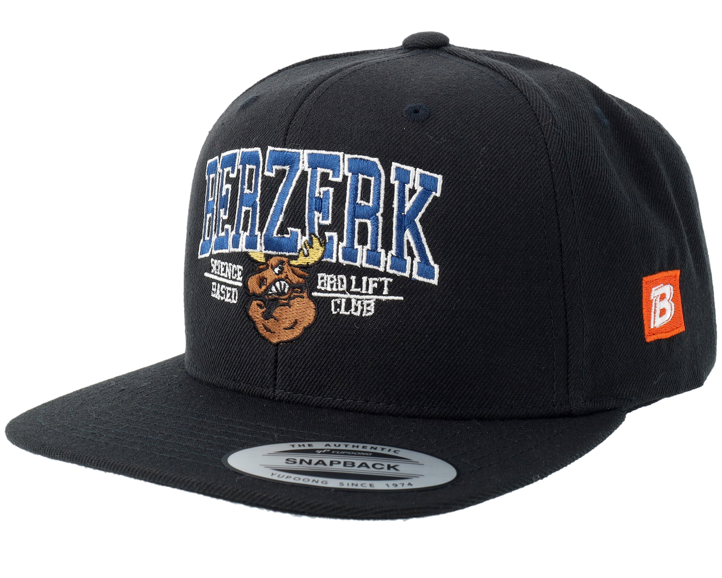 Jacked Moose Collage Script Black Snapback | Hatstore.com