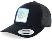 Blue Doughnut Rim Black A-frame Trucker
