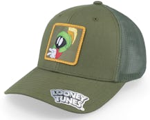 Marvin The Martian Olive Green Trucker - Looney Tunes