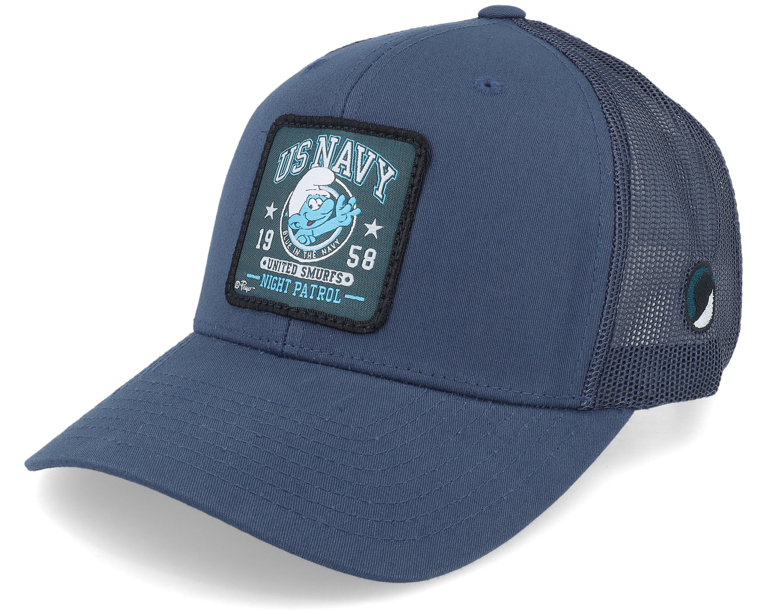 Us Navy Smurf Patch Navy Trucker - The Smurfs Cap | Hatstore.nl