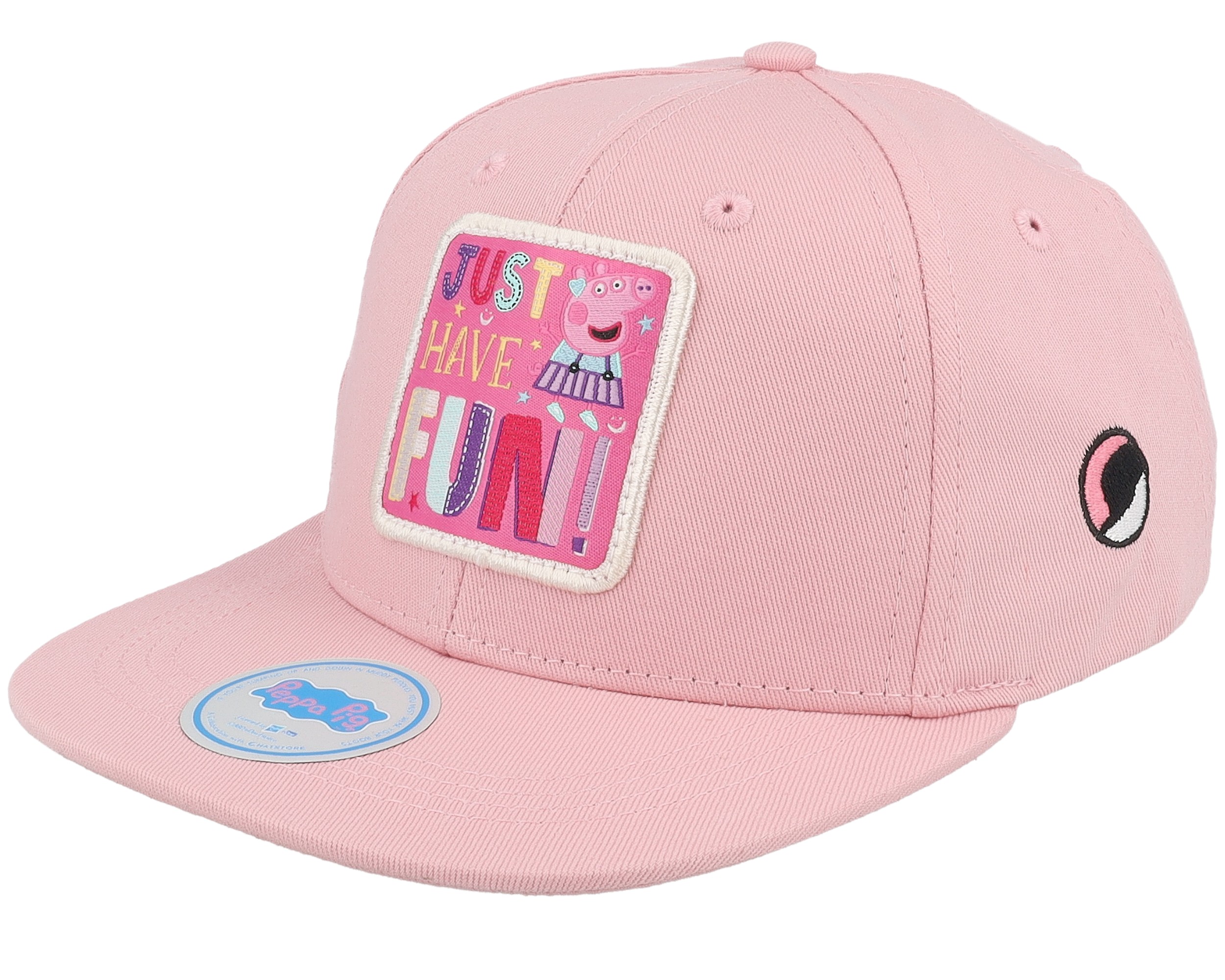 Kids Pink Just Have Fun Patch Snapback