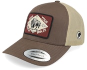 Your Rules Brown/Khaki A-Frame Trucker