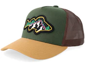 Kids Perch Mtn 3d Dark Green/Brown A-frame Trucker
