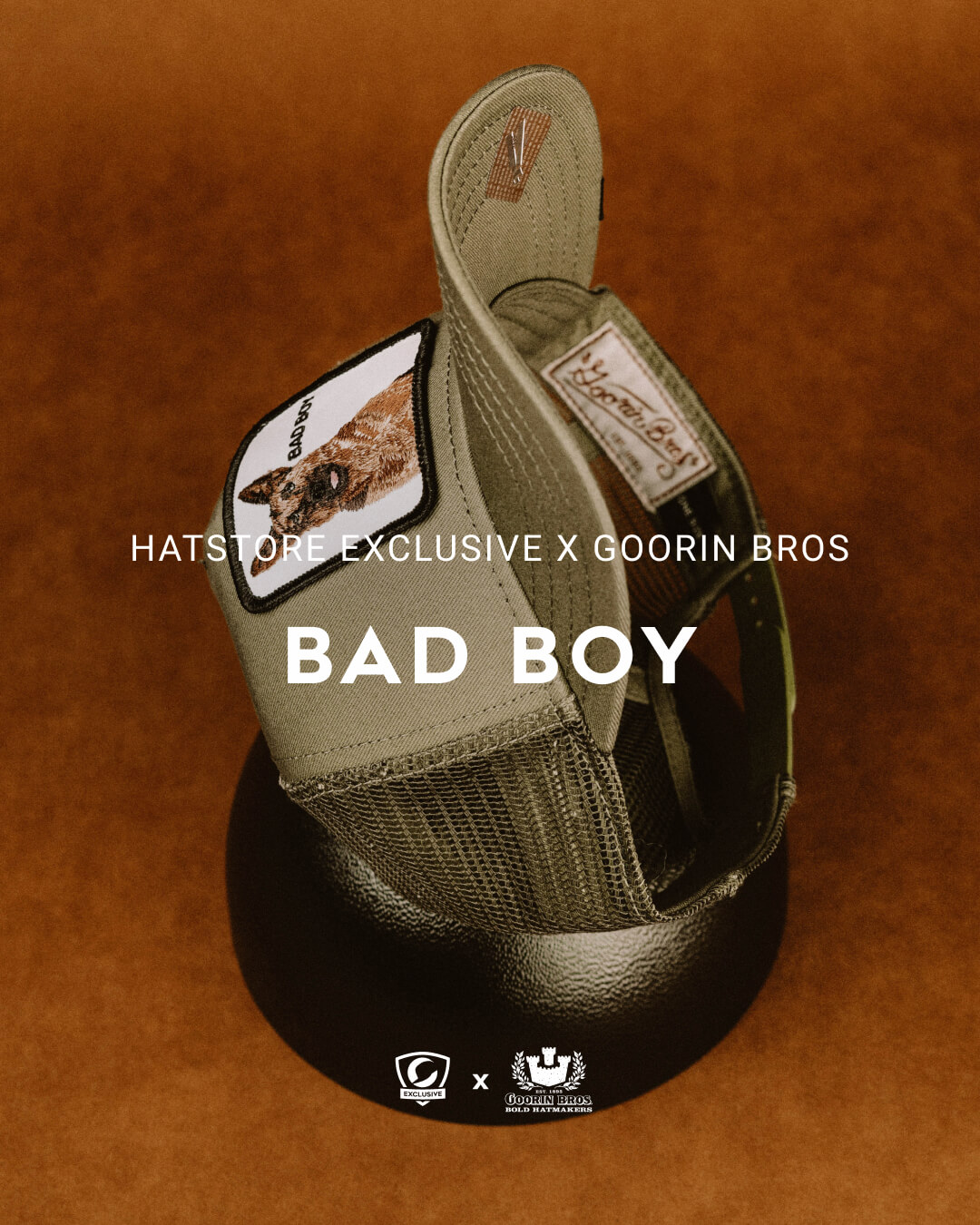 Hatstore Exclusive x Bad Boy Olive Trucker - Goorin Bros. Caps 